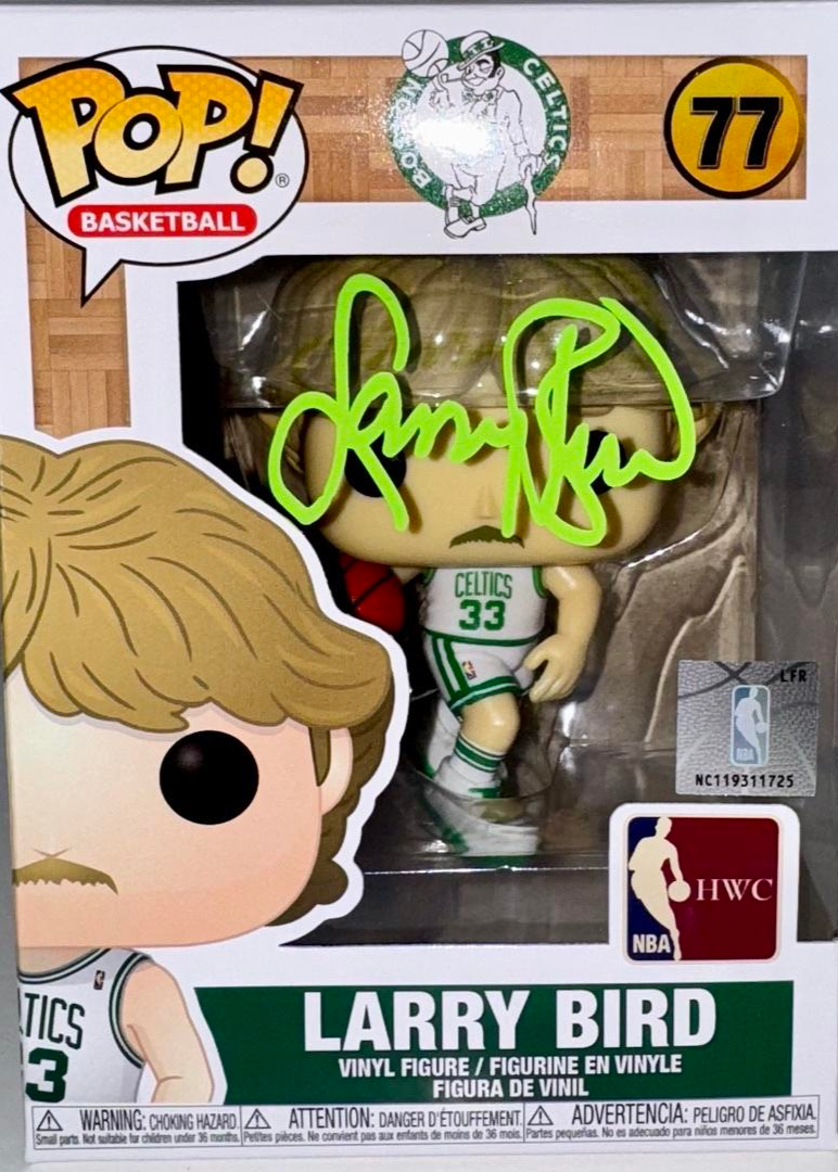 Larry Bird Signed Funko Pop #77 (Boston Celtics) - JSA COA